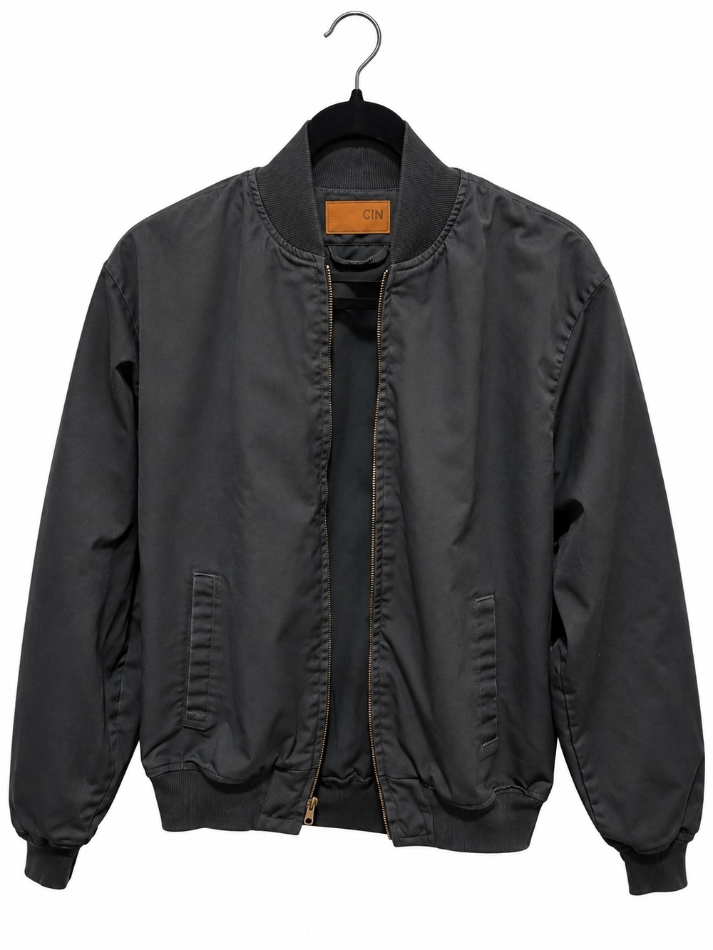 Cintas Charcoal Gray Bomber Work Utility Jacket Size M